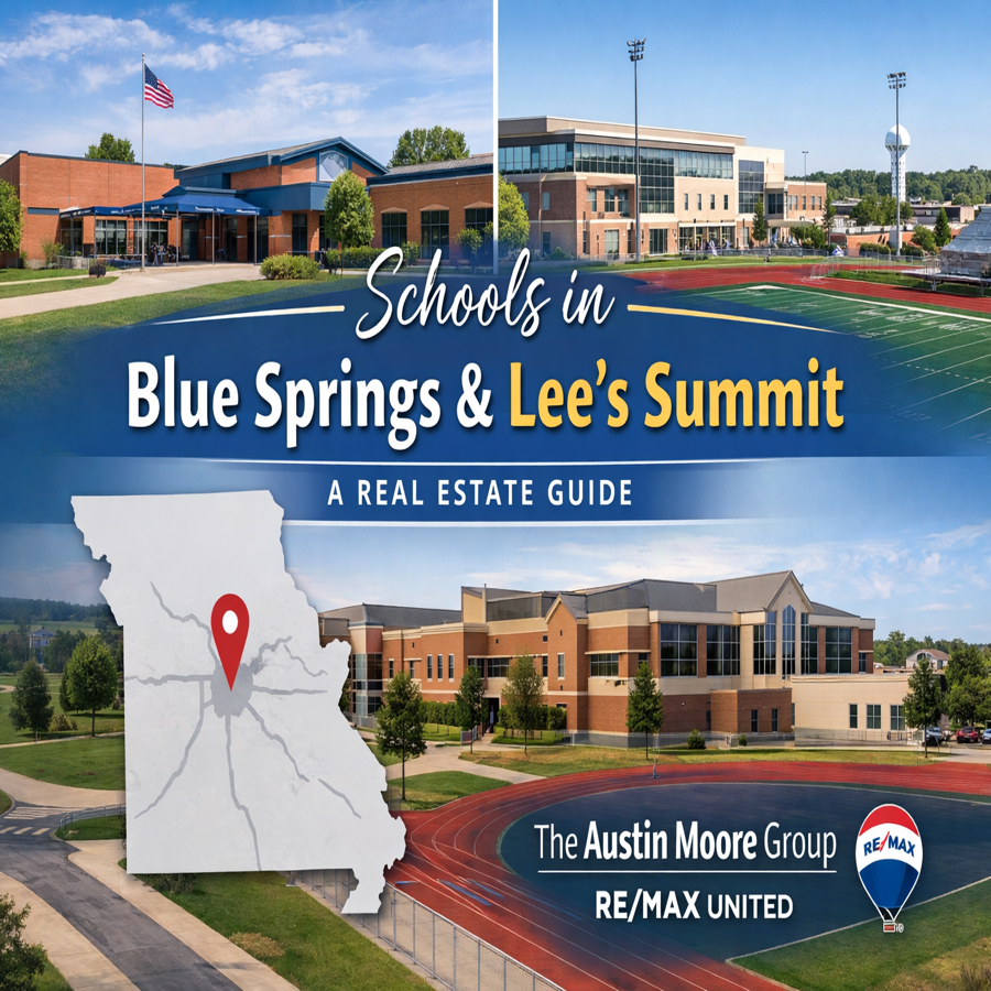 School guide graphic for Blue Springs and Lee's Summit, Missouri.